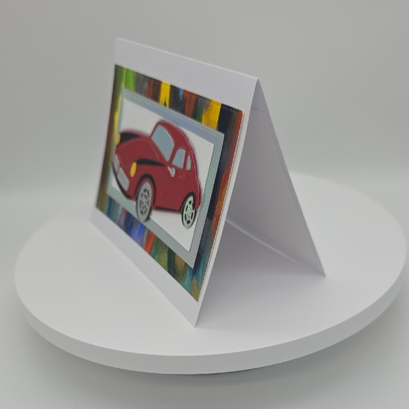 Red Vintage Car Design Birthday Card - Picture 3 of 6